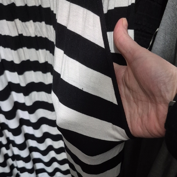 Lane Bryant Black and White Striped Dress - Picture 2 of 5